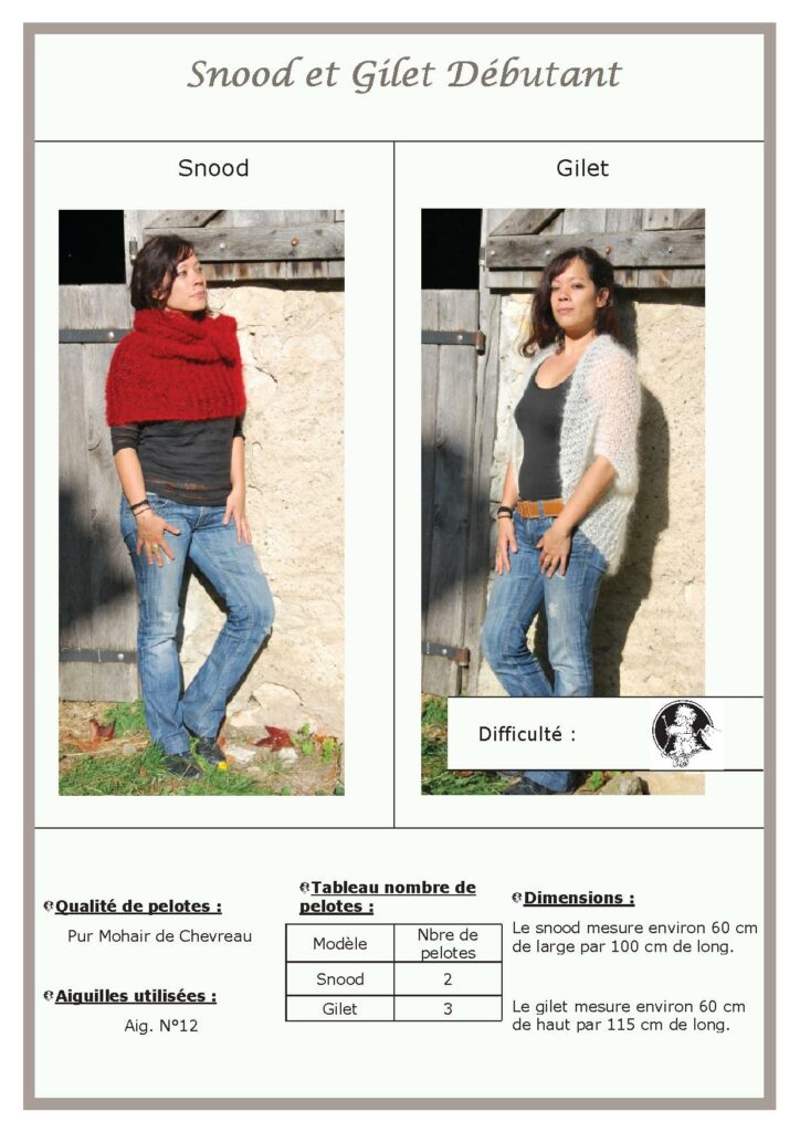 Fiches tricot écharpes étoles et snoods